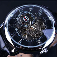 Forsining Men's Fashion Retro Hollow Mechanical Watch