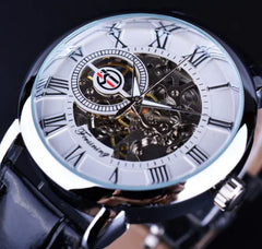Forsining Men's Fashion Retro Hollow Mechanical Watch