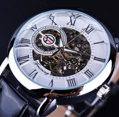 Forsining Men's Fashion Retro Hollow Mechanical Watch