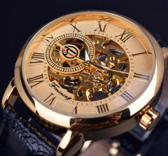 Forsining Men's Fashion Retro Hollow Mechanical Watch