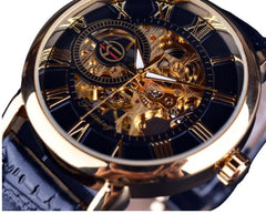 Forsining Men's Fashion Retro Hollow Mechanical Watch