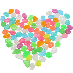 100PCS Glow-in-the-Dark Garden Pebbles